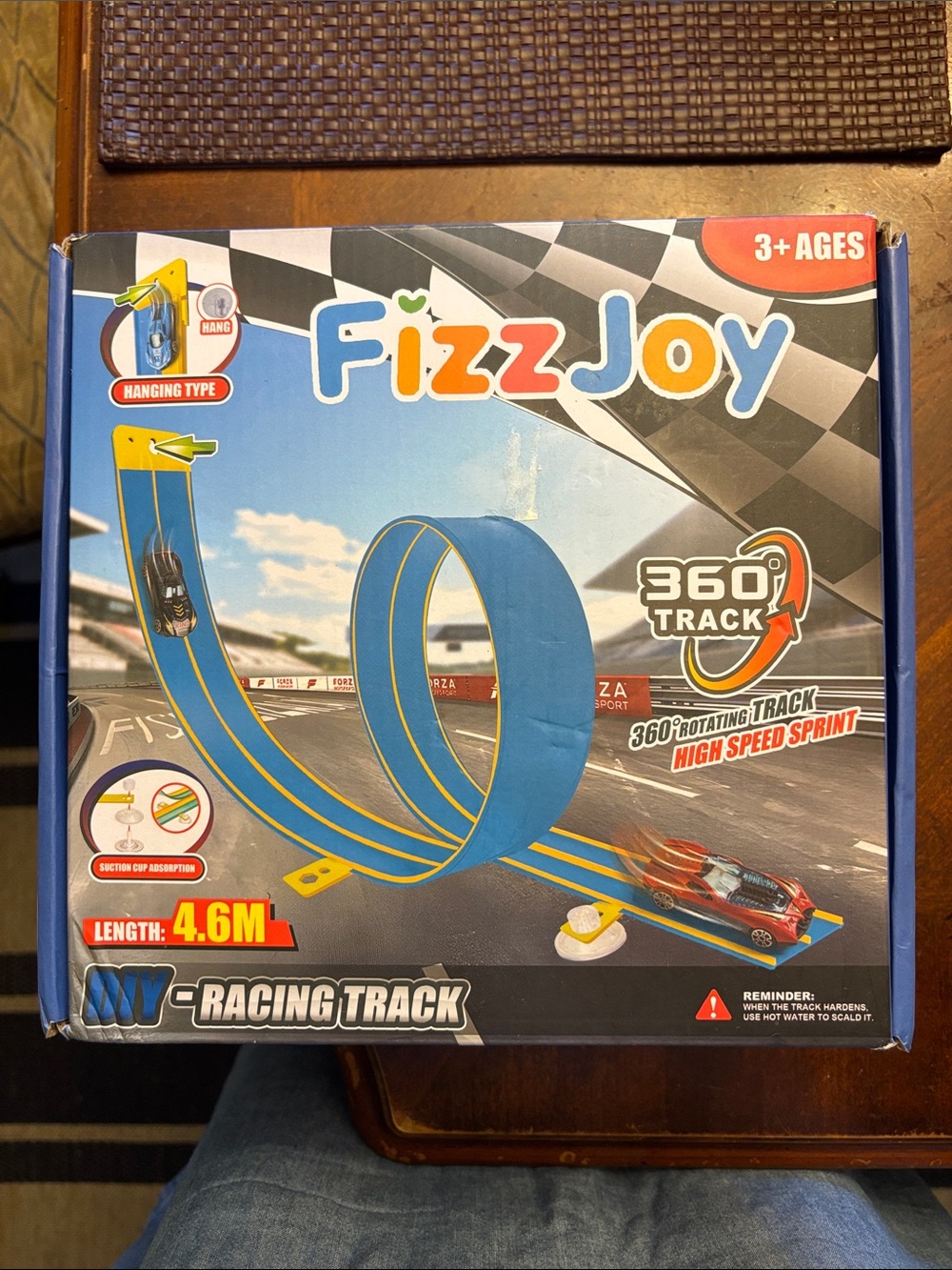 Kids Racing Track Toy - Blue  and Yellow Loop Track